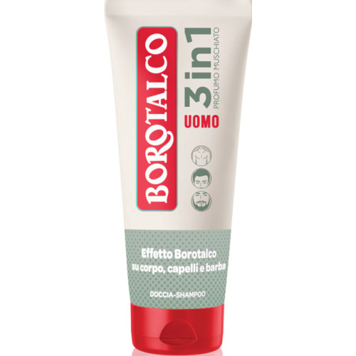 Borotalco MEN 3 in 1 Musk гель для душа для лица, тела и волос 200 мл